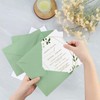100 Pack A7 Envelopes, Sage Green Greeting Card Envelopes Self