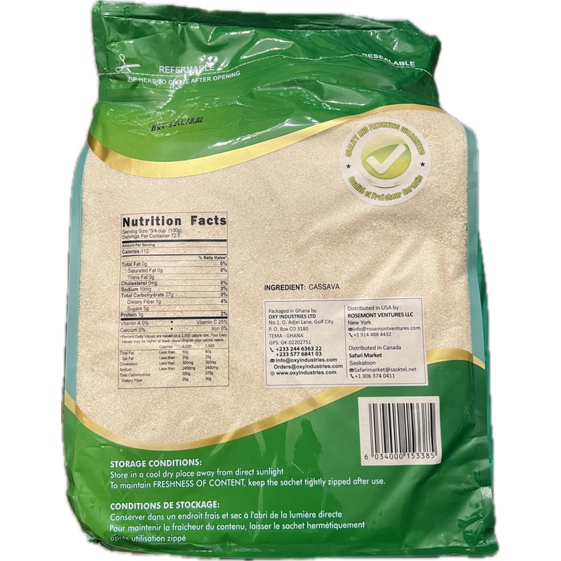 Sunny Gold Raw Gari Cassava Grits 16 LB (7.26Kg)