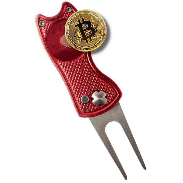 HODL 21 Bitcoin Golf Divot Repair Tool, All-Metal Golf Accessories