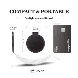 Compact Mirror Bulk Round Makeup Mirror for Purse, Set of 3, 2.6" L x 2.37" W (White)