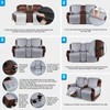 KinCam 100% Waterproof Recliner Loveseat Cover with Console, Non-Slip Reclining