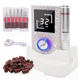 Depvko Taladro Eléctrico Para Uñas: Herramienta Profesional Inalámbrica De 45 000 Rpm Con Perilla De Velocidad Continua Para Uñas Acrílicas De Gel Y P