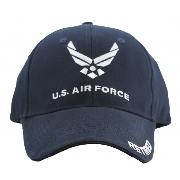 Eagle Crest US Air Force Retired Cap for Men and Women United States Air Force Military Hat, Blue, One Size