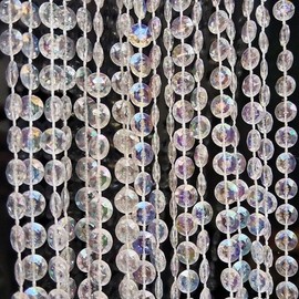 ave split Beaded Curtain Doorways Acrylic Hanging Door Beads String Curtains Tassel Room Divider Screen Decor for Doorway Window Living Room Wedding 045-f-d (39 x 72.8 inch)