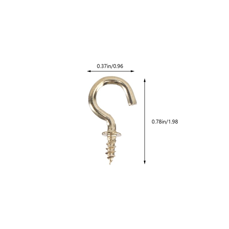 Veemoon Copper Plated Ceiling Hooks 20pcs Metal Screw-in Hooks for