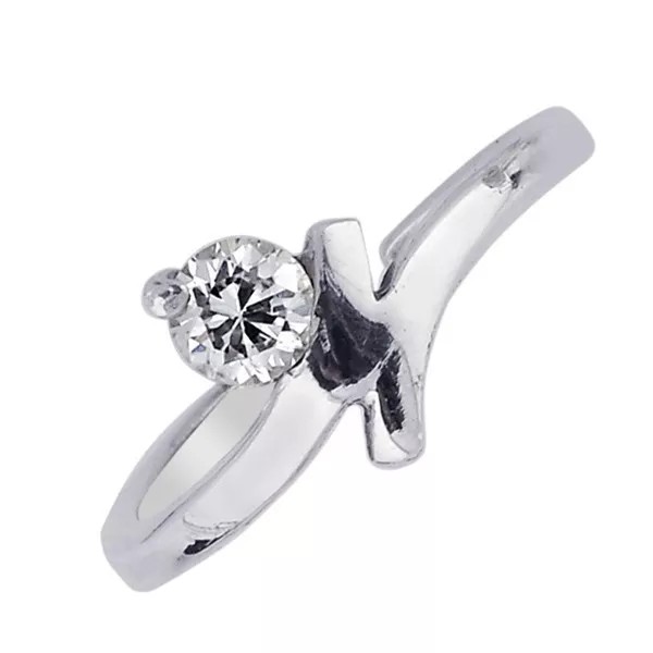 Bestgoldshop Adjustable Round C/ CZ Toe Ring Real Solid 925