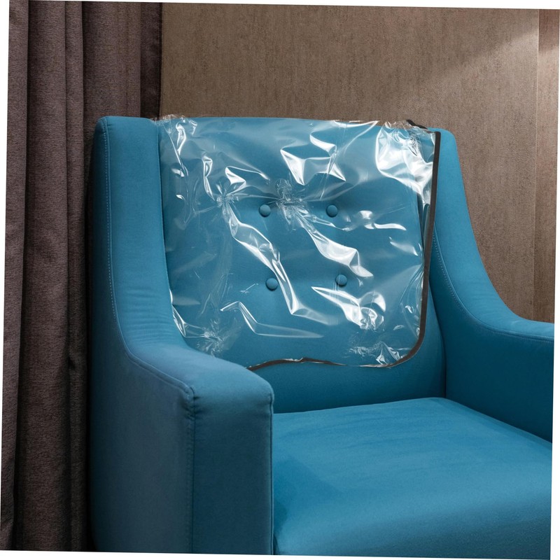 ORFOFE 2pcs Transparent Salon Chair Covers with Reinforced Black Border