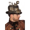 shoperama Black Steampunk Cylinder with Bronze Decorations and Goggles Size