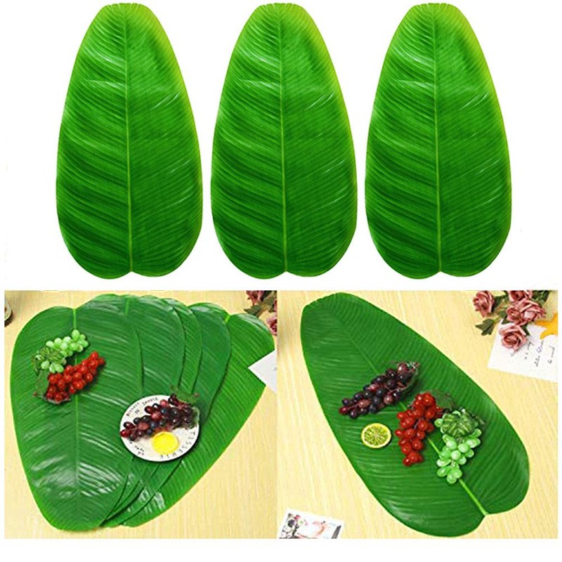 Artificial Tropical Banana Leaves Hawaiian Luau Party Jungle Beach Theme