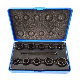 Dapetz ® 11 Pieces Grip & Twist Sockets Locking Wheel Drive Socket Screw 9-19mm Nut Bolt Remover Locking Stud Extractor Bolt Damaged Rounded Bolts Tools Kit