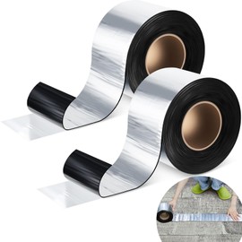 Frienda 2 Rolls Flashing Tape Waterproof Patch Seal Tape 32 Feet Self Adhesive Asphalt Repair for Window Roof Doors Panels Gutter Repair Outdoor(4" X 32')