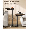 Porvoo C-Shaped Side Table, Height Adjustable Swivel TV Tray Table
