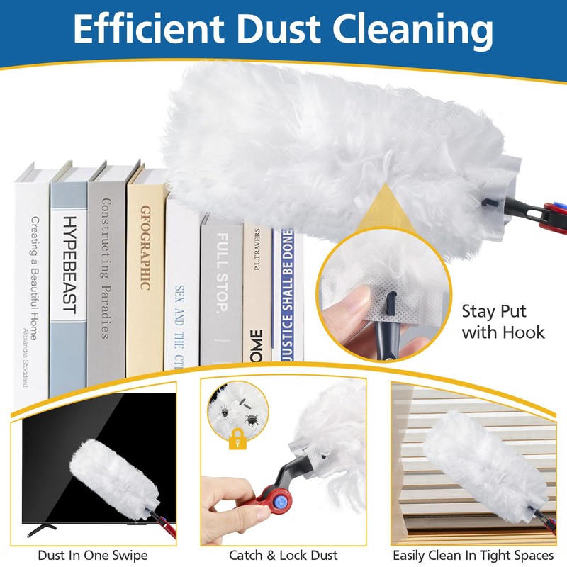 30 Pack Duster Refills Compatible with O-Cedar Flex & Catch