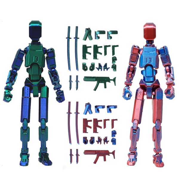 T13 Action Figure,2Pcs Titan 13 Action Figure 3D Printed Multi-Jointed