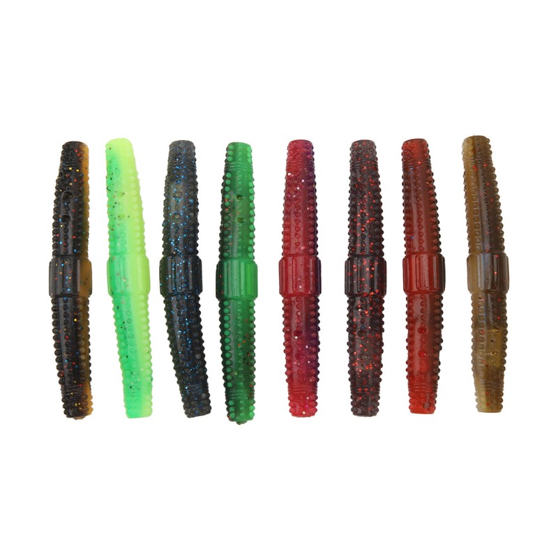 16pcs Soft Lure TPR Bite Resistant Hidden Hook Tip Built