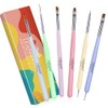 lofuanna Nail Art Brushes Set Lofuanna 6Pcs Nail Tips Art
