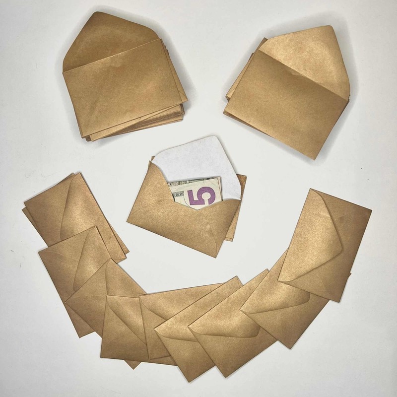 Sobres Dorados para Tarjetas de Regalo, 9,5 x 6,1 cm,