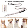 Fidohug 6ft Dog Leash with Two Padded Handles, Heavy Duty