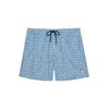 HOM Ausmane Men's Beach Boxer Swimming Trunks, Turquoise print