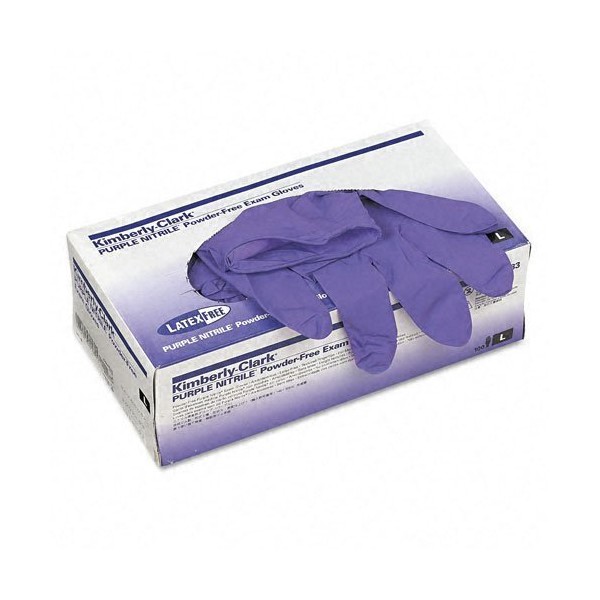 Halyard Health Professional : Disposable Nitrile Exam Gloves, Large, Purple, 100 per Box -:- Sold as 2 Packs of - 100 - / - Total of 200 Each