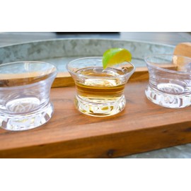 Historically Modern Designs Oaxaca Glasses - Copita Shot Glass, Set of 4, Clear Glass