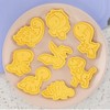 Pofflujent Dinosaur Cookie Cutters With Plunger Stampers Set 8 Piece