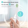 Fairywill Electric Toothbrush Sonic Toothbrush USB Rechargeable 8 Heads 5