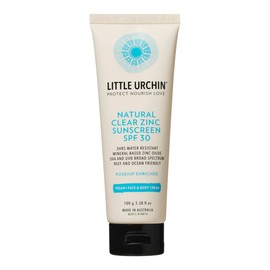 Little Urchin Natural Clear Zinc Sunscreen SPF 30, 100g