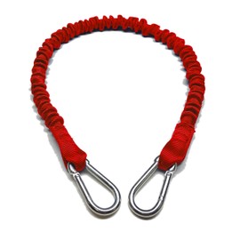 Boat Lines & Dock Ties - Boat Dock Tie Bungee Cords, 24" Hooked Ends, UV Protected Bungee Cords - Set of 2 - Made in USA (Red)