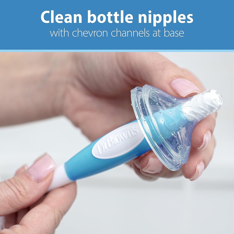 Dr. Brown's Reusable Sponge Baby Bottle Cleaning Brush Set with