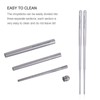iBasingo Titanium Foldable Chopsticks Camping Travel Retractable Chopsticks Ultralight Reusable