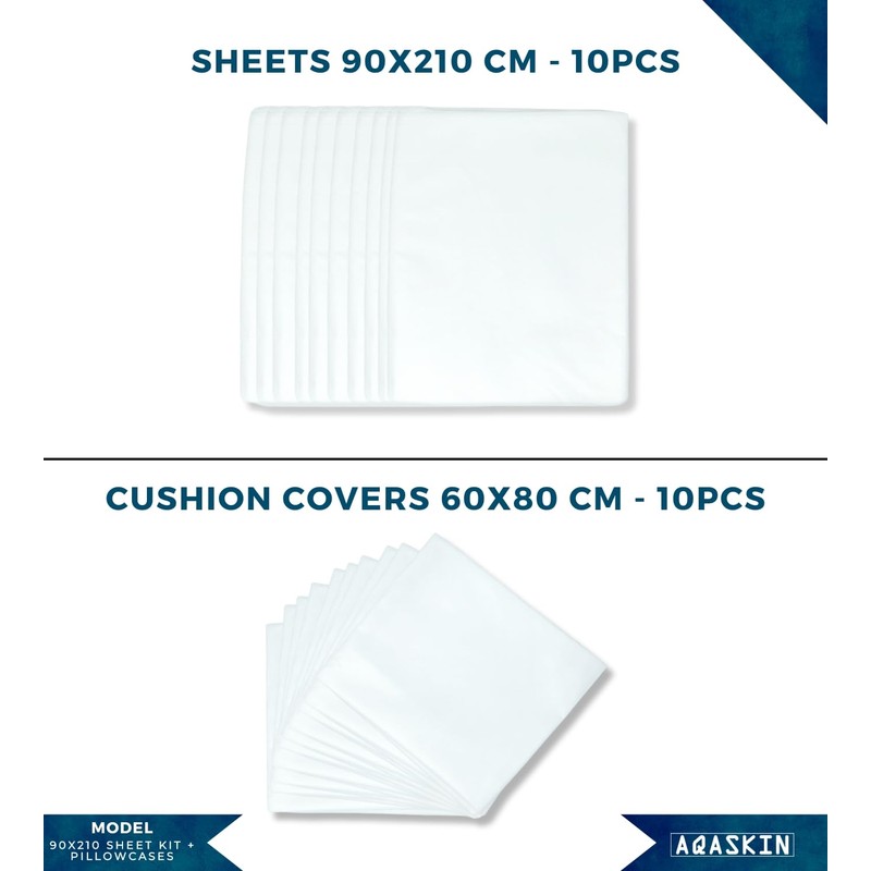 TNT Disposable Bedding, Bed Sheet Set + Pillowcases, Quantity Discounts,