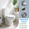 Toilet Bolt Covers Decorative, No Screw Cutting Required,Push-to-Install Universal Toilet