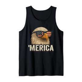 American Flag Eagle - USA 4th of July - Eagle Flag Merica Tank Top