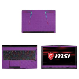 Decalrus - Protective Decal for MSI GE63 Raider (15.6" Screen) Laptop Purple Carbon Fiber Skin case Cover wrap CFmsiG63RaiderPurple