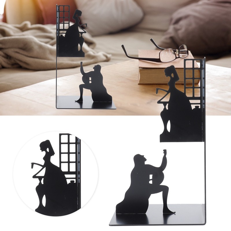 Wrought Iron Figure Book Stand Readers Book Stand Bookshelf Ornaments