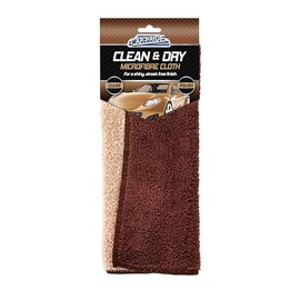 CARPRIDE® Clean and Dry Microfibre Cloth | For Car Exterior and Interior | 30 x 30 cm | Brown