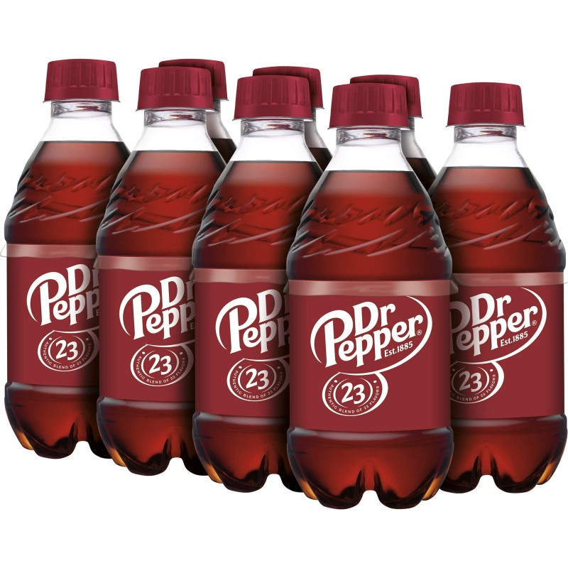 Dr Pepper Soda Pop, 12 fl oz, 8 Pack Bottles