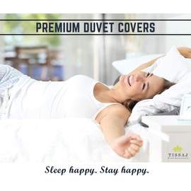 Tissaj Luxury Collection – King Size Duvet Cover – 100% GOTS Certified Organic Cotton – Sateen Weave – Damask Stripes Cloud Grey Color