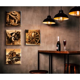 DJSYLIFE - Póster impreso en lona para decoración del hogar, decoración del hogar, 12 pulgadas de ancho x 12 pulgadas de alto x 4 pulgadas