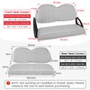 Golf Cart Seat Covers Front & Rear Sets 2 PCS