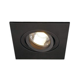 SLV NEW TRIA XL Ceiling Build-In Spotlight GU10 230 V Square with Clip Feathers Black 113450