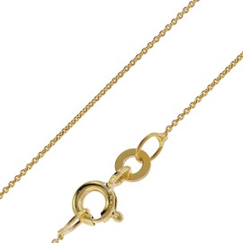 Trendor Gold necklace for pendants, 333 gold (8 carat), round anchor, 0.8 mm wide, elegant gold chain for women, timeless gift idea, gold necklace made of real gold, 72405, 8 Carat (333) Yellow Gold, Gold