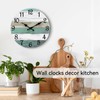 CHYLIN Wall Clock Silent Non Ticking Wall Clocks Battery Operated,Teal