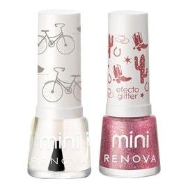 Esmaltes de uñas Renova Mini Duo Odile y Brillo cada uno 7.7ml