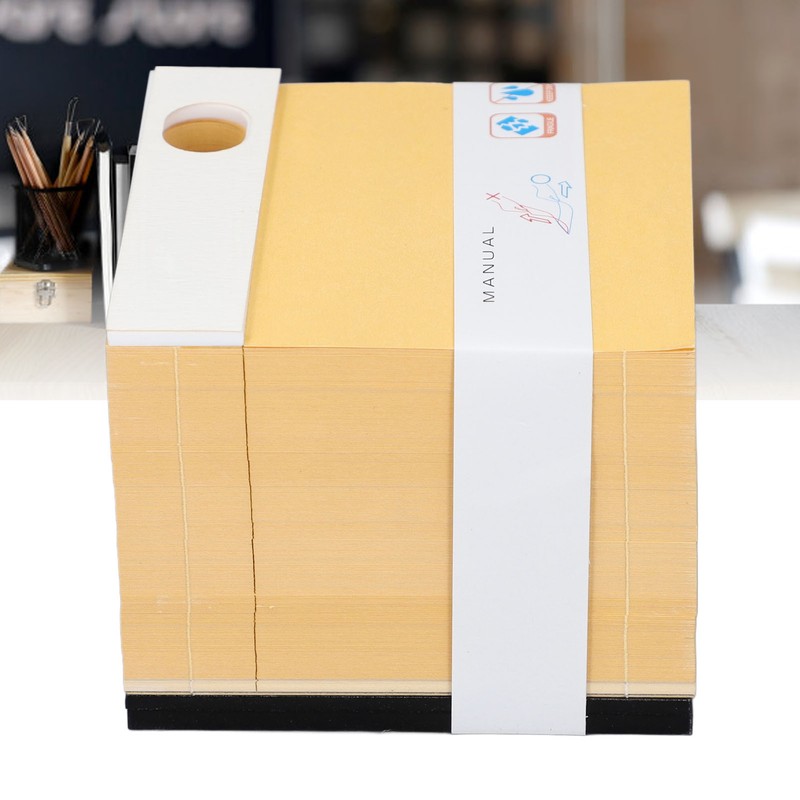 3D Paper Art Notepad Church Sculpture Themed Paper Carving Art