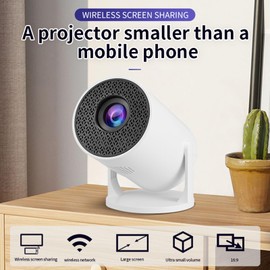 Mini Projector, 270° Rotatable Portable 1080P Projector, 150 Smart Projector, Auto Keystone for Outdoor, Home Theater