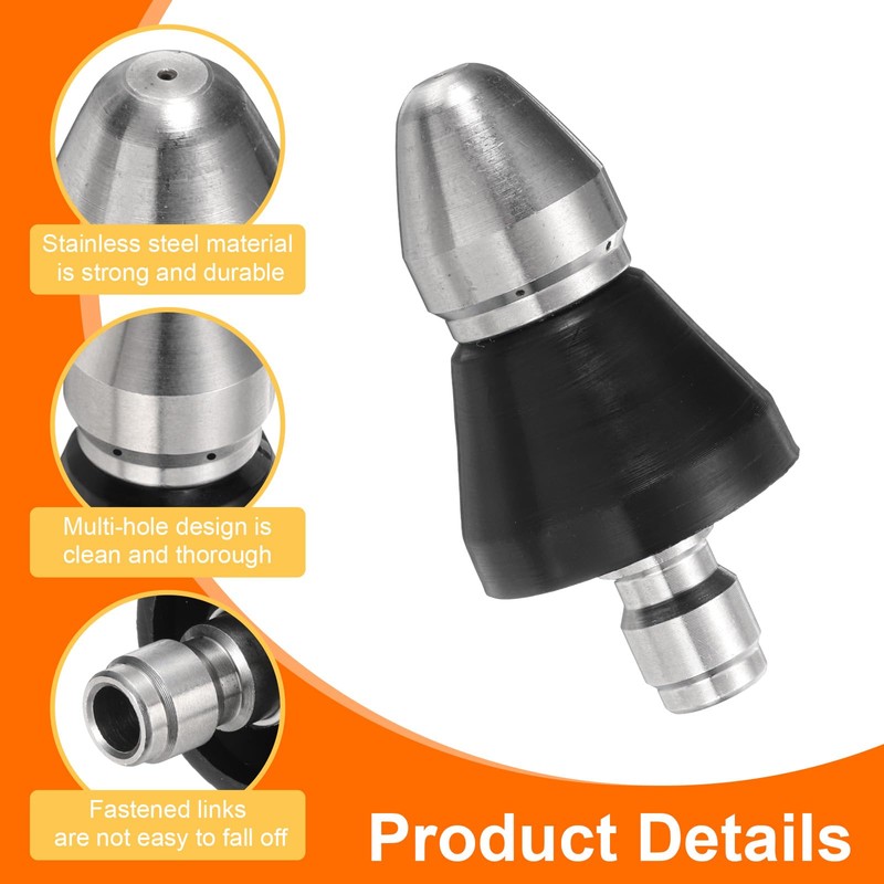 sourcing map Pressure Washer Sewers Nozzle 1/4" Quick Connect 5000