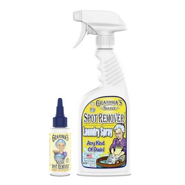 Grandma's Secret Spot Remover Laundry Spray - Chlorine, Bleach and Toxin-Free for Clothes - Fabric Stain Remover Removes Oil, Paint, Blood and Pet Stains - 16 oz & 2 oz Combo, DuoPack
