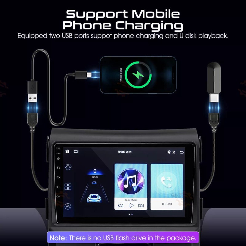 GEARZAAR 9" Android 13 Apple Carplay Car Radio Nav GPS